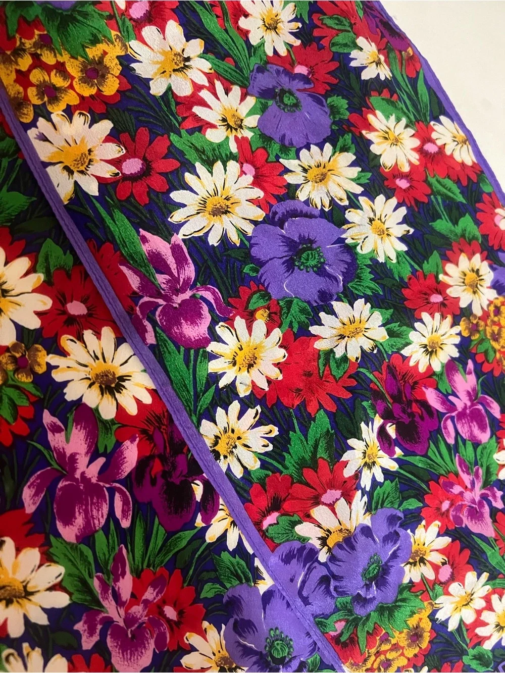 Vintage Oscar de la Renta Floral Silk Scarf